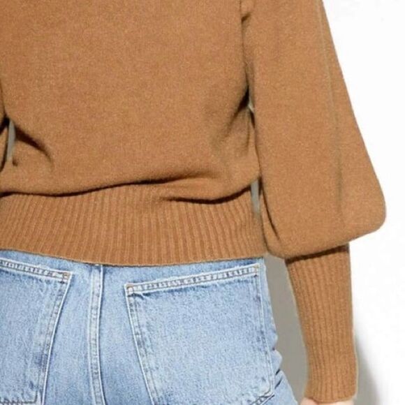 Apparis Italy Stacey Button Up Cardigan Wide Sleeve vegan cashmere Camel Brown - Picture 14 of 16